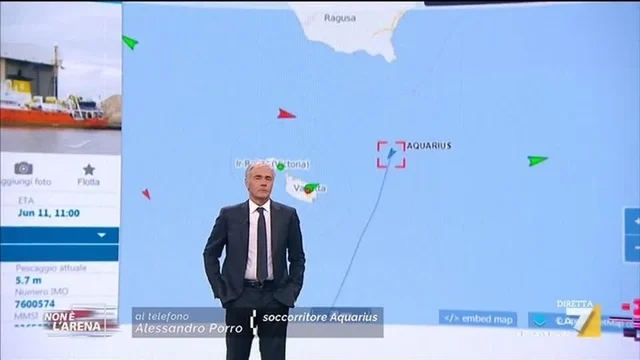 Il collegamento con Alessandro Porro, il soccorritore della nave Aquarius