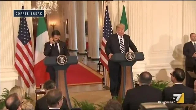 L'incontro tra Trump e Conte a Washington