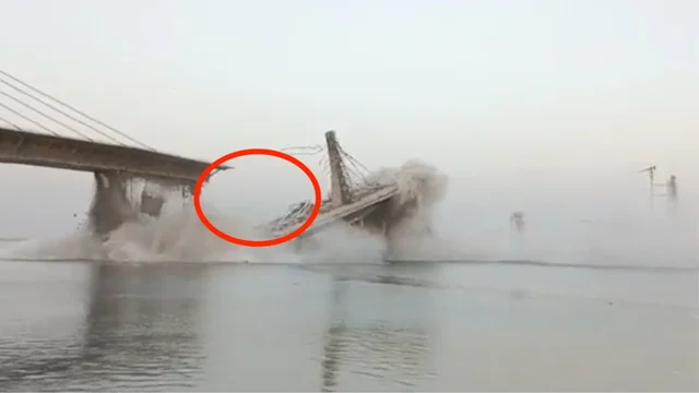 Crolla un ponte in costruzione: le incredibili immagini