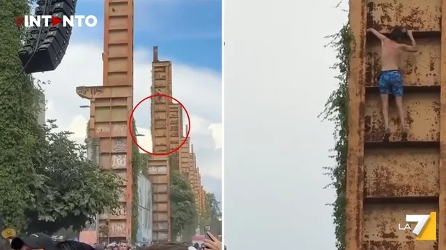 Kappa FuturFestival, ragazzo si arrampica su una torre del Parco Dora