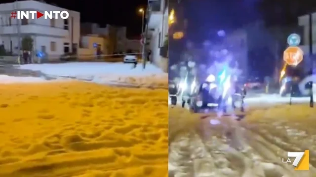 Maltempo nel Salento: violenta grandinata a Martano, strade bloccate e automobilisti in difficoltà
