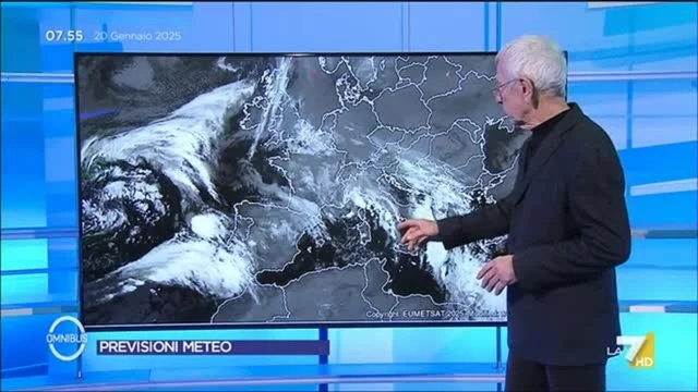 Le previsioni meteo di oggi, lunedì 20 gennaio, di Paolo Sottocorona