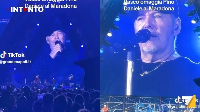 Vasco omaggia Pino Daniele al Maradona cantando "Je so' pazzo": l’emozione del pubblico