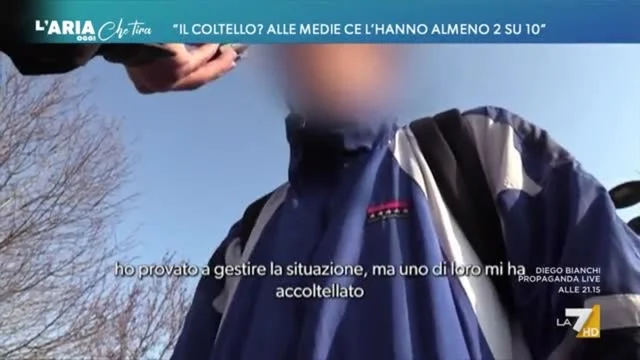 "Il coltello? Alle Medie ce l'hanno almeno 2 su 10"