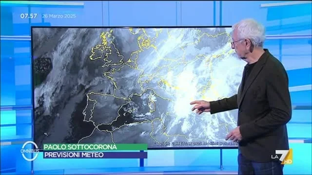 Previsioni Meteo di oggi di Paolo Sottocorona - 26/3/2025