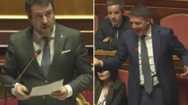 Firenze e i "cuori padani": lo scambio tra Salvini e Renzi al Senato