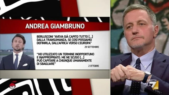Meloni, Giambruno e la transumanza dei migranti, la risposta di Giannini: "È lo stile della casa..."