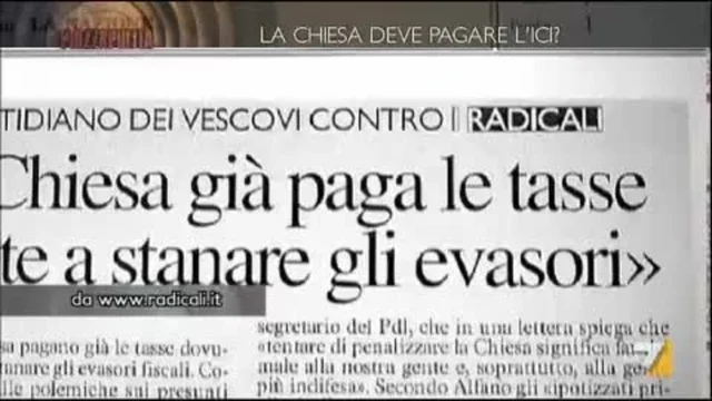 LA CHIESA DEVE PAGARE L'ICI?