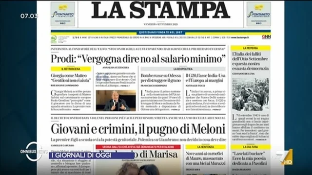 Omnibus News - Venerdì 8/9/2023