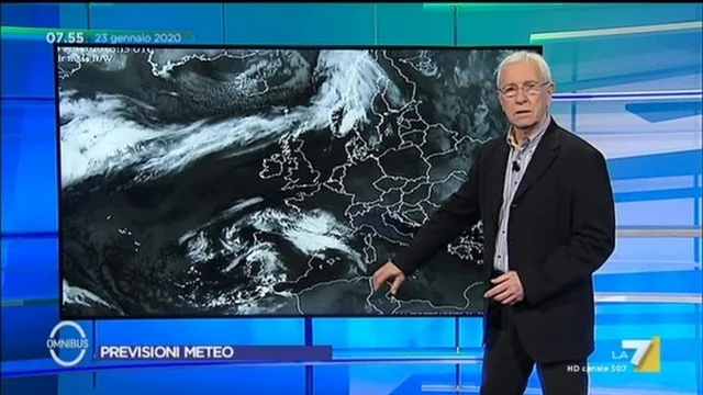Il meteo di giovedì 23/01/2020