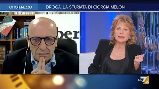 Droga, la sfuriata di Giorgia Meloni - Otto e Mezzo - Puntata del 26/6/2023