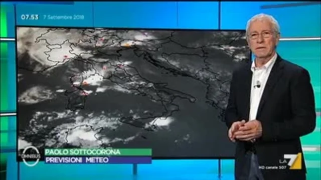 Il meteo del 7 settembre