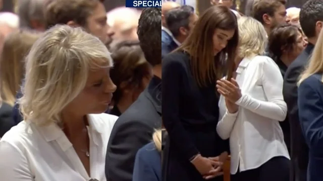 Funerali Berlusconi, Maria De Filippi al fianco di Silvia Toffanin