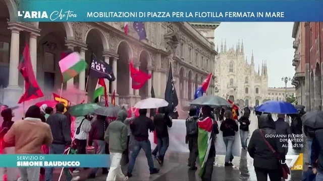 Mobilitazioni di piazza per la Flotilla fermata in mare