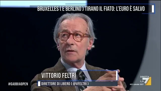 Feltri (Libero): 'Spero che l'euro possa crollare, Le Pen non è tagliata fuori'