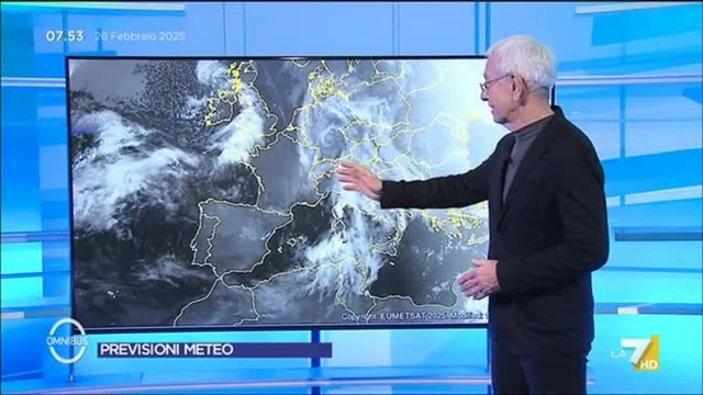Previsioni Meteo di oggi di Paolo Sottocorona - 26/2/2025