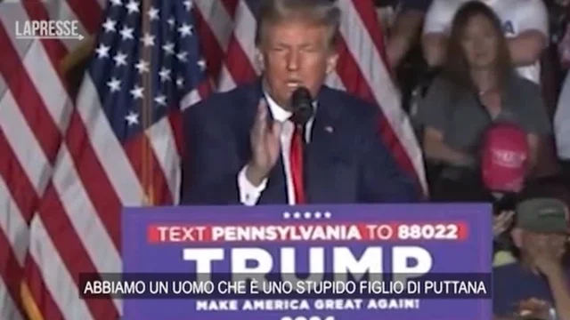 Usa2024, Trump attacca durante la campagna elettorale Biden: "Corrotto, stupido figlio di p..."