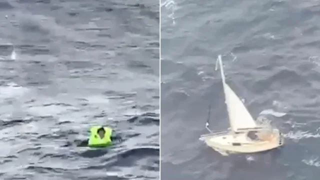 Maltempo, la barca a vela rimane tra le onde: l'intervento aereo della guardia costiera