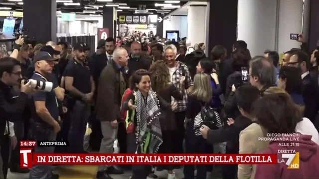 Flotilla, il rientro in Italia dei parlamentari