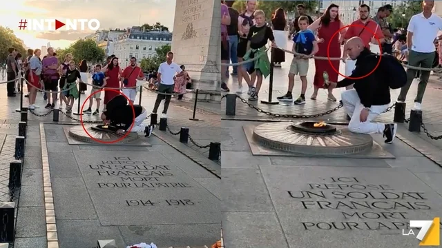 Accende una sigaretta sulla fiamma del Milite Ignoto a Parigi: il video indigna il web