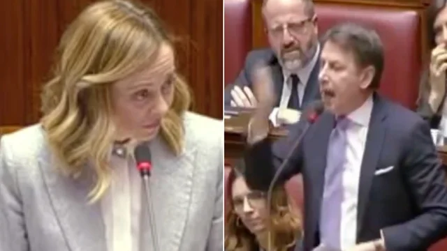 Conte sbotta contro Meloni: "Non è un capo comico, il problema è la mia pochette o il suo elmetto?"