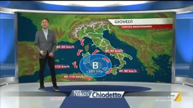 Il meteo della sera del 24 gennaio