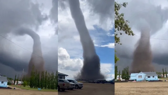 Canada, spaventoso tornado avvistato ad Alberta: le immagini impressionanti