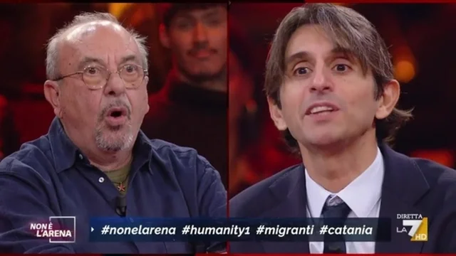Migranti, scontro tra Vauro e Donzelli: "Onorevole Minnie", "Quanti ne ospiti a casa tua? Visto che fai il bulletto..."