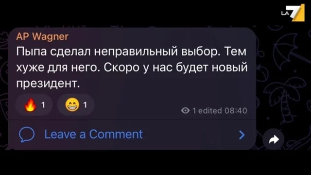 Russia, messaggio della Wagner: "Putin ha sbagliato, presto avremo un nuovo Presidente"