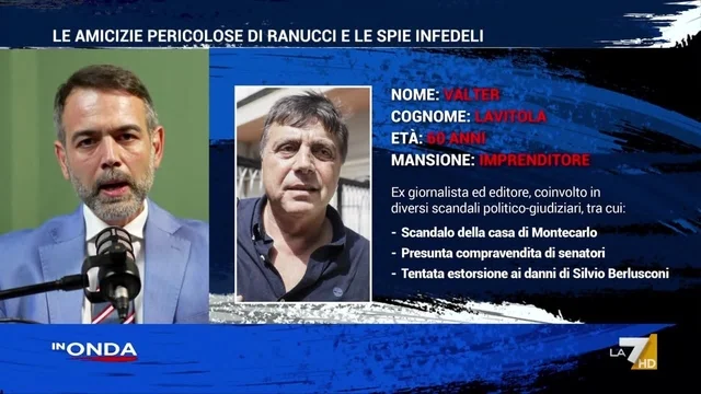 Caso Ranucci-Lavitola, Borgonovo: "Il capo dei buoni amico del capo dei cattivi. Non stupisce la bomba, ma le cene insieme"