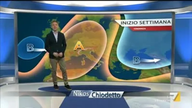 Il meteo della sera del 25 febbraio