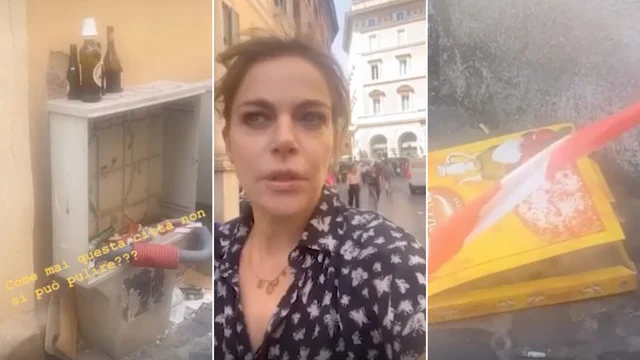 Rifiuti a Roma, la denuncia di Claudia Gerini: "Perché nessuno pulisce?"