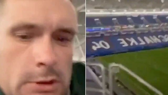 Euro 2024, si addormenta durante Serbia Inghilterra e si sveglia il giorno dopo allo stadio: il video