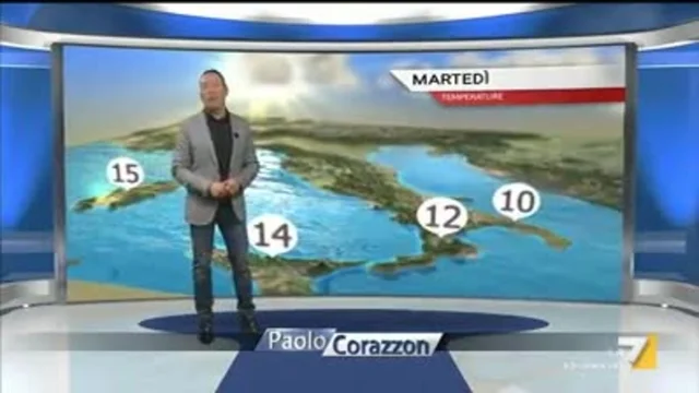 Il meteo della sera del 14 gennaio
