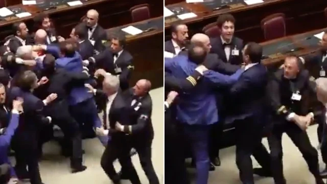 Rissa alla Camera: deputato del M5s preso a pugni e portato via in barella