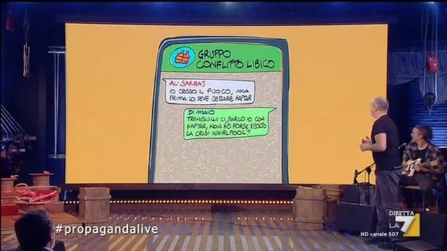Makkox svela in esclusiva le chat segrete tra Luigi Di Maio, Haftar, Putin...