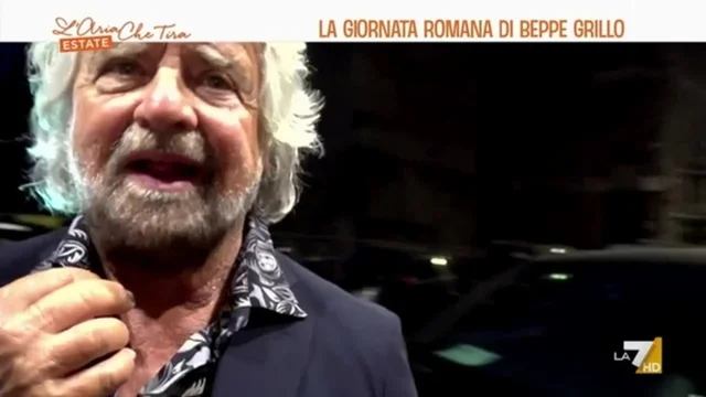 La giornata romana di Beppe Grillo