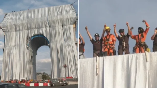 Parigi, l'Arco di Trionfo "impacchettato": l'omaggio all'artista Christo