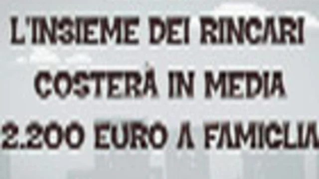 LUCE, GAS, BENZINA, UN ANNO DI RINCARI