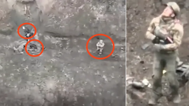 Il soldato russo, circondato da compagni morti, si arrende al drone: il video drammatico