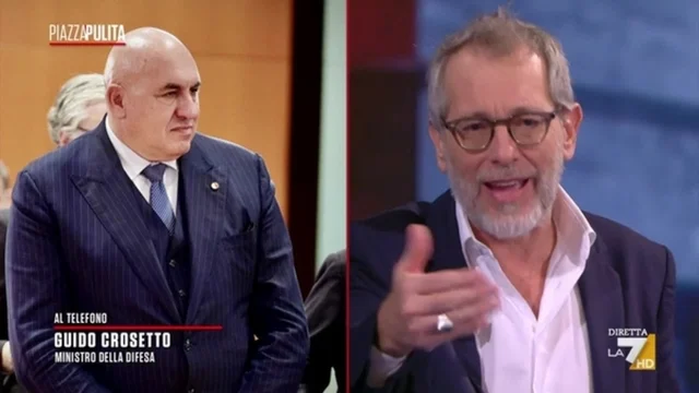 Scintille a Piazzapulita tra Formigli e Crosetto: "Non siamo una buca delle lettere", "Non volevo disturbare il suo giocattolo"