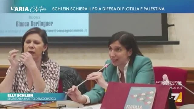 Schlein schiera il PD a difesa di Flotilla e Palestina