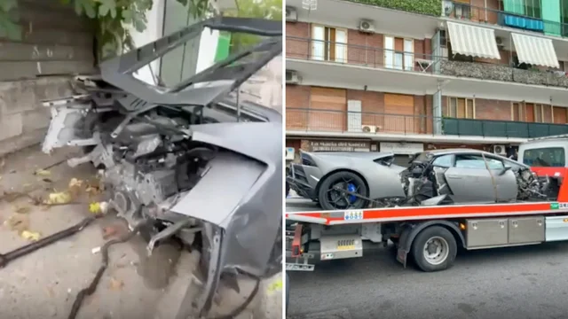 Napoli, incidente Lamborghini: si spezza in due. Il video è impressionante