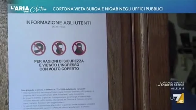 Cortona vieta burqa e niqab negli uffici pubblici