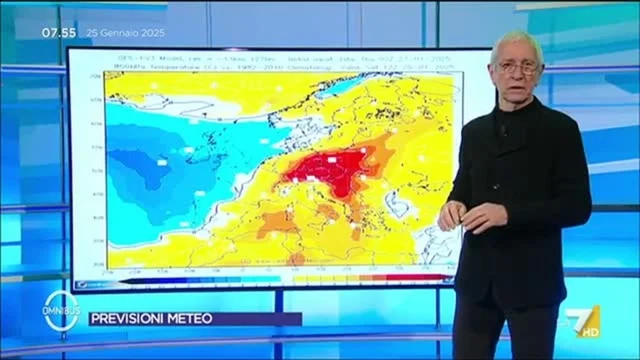 Le previsioni meteo di oggi, sabato 25 gennaio