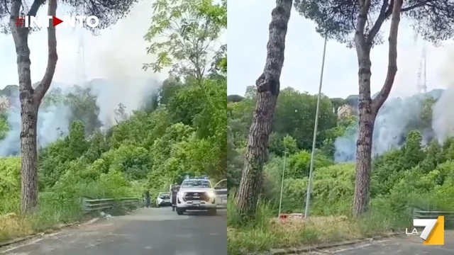 Roma, incendio sulla collina di Monte Mario: fiamme visibili da chilometri