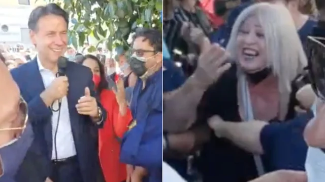 “Giusè, vorrei essere al posto della tua fidanzata!”: Conte accolto così da una signora a Rossano Calabro