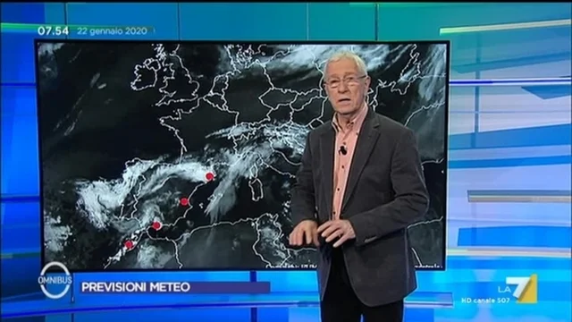 Previsioni del tempo del 22/01/2020