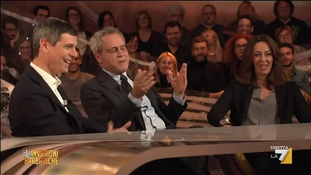 Il Team Mentana: Enrico Mentana, Alessandra Sardoni e Paolo Celata