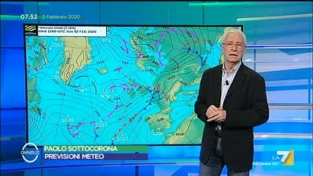 Le previsioni meteo del 02/02/2020